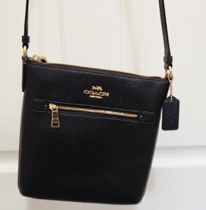 Coach Black Leather Crossbody Bag-  NWOT